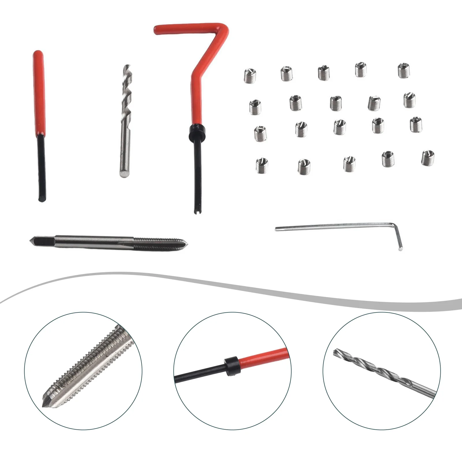 Helicoil Thread inserts set Insert Kit Lug breaking tool M4*0.7 Repair Set Thread Thread tap Tool Wrench Brand new