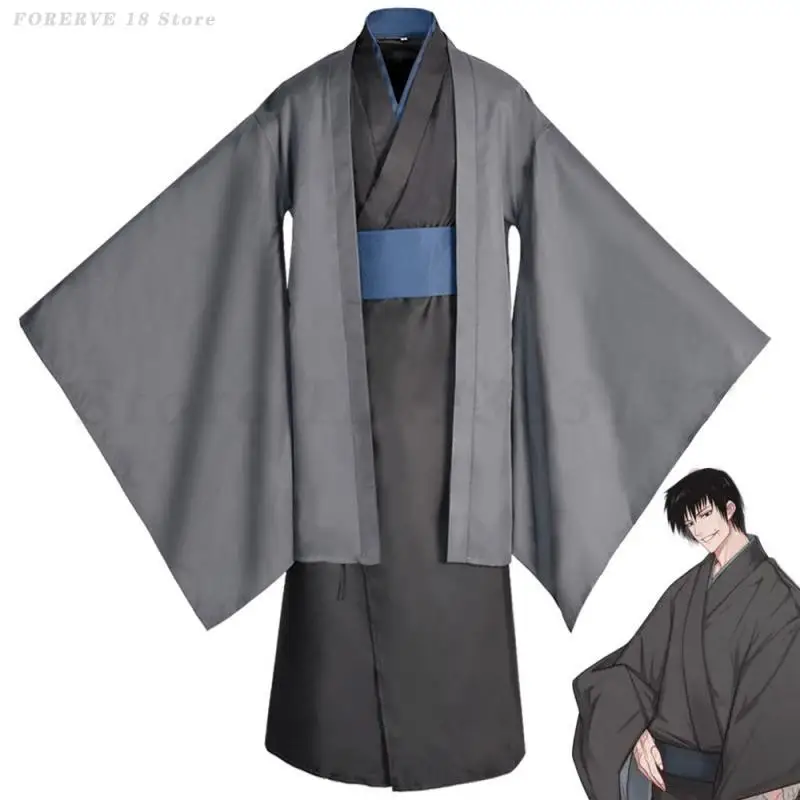 

Fushiguro Toji Cosplay Costume Grey Kimono Outfit Zen Costumes Man Halloween Anime Party Role Play Clothing Men's Uniform