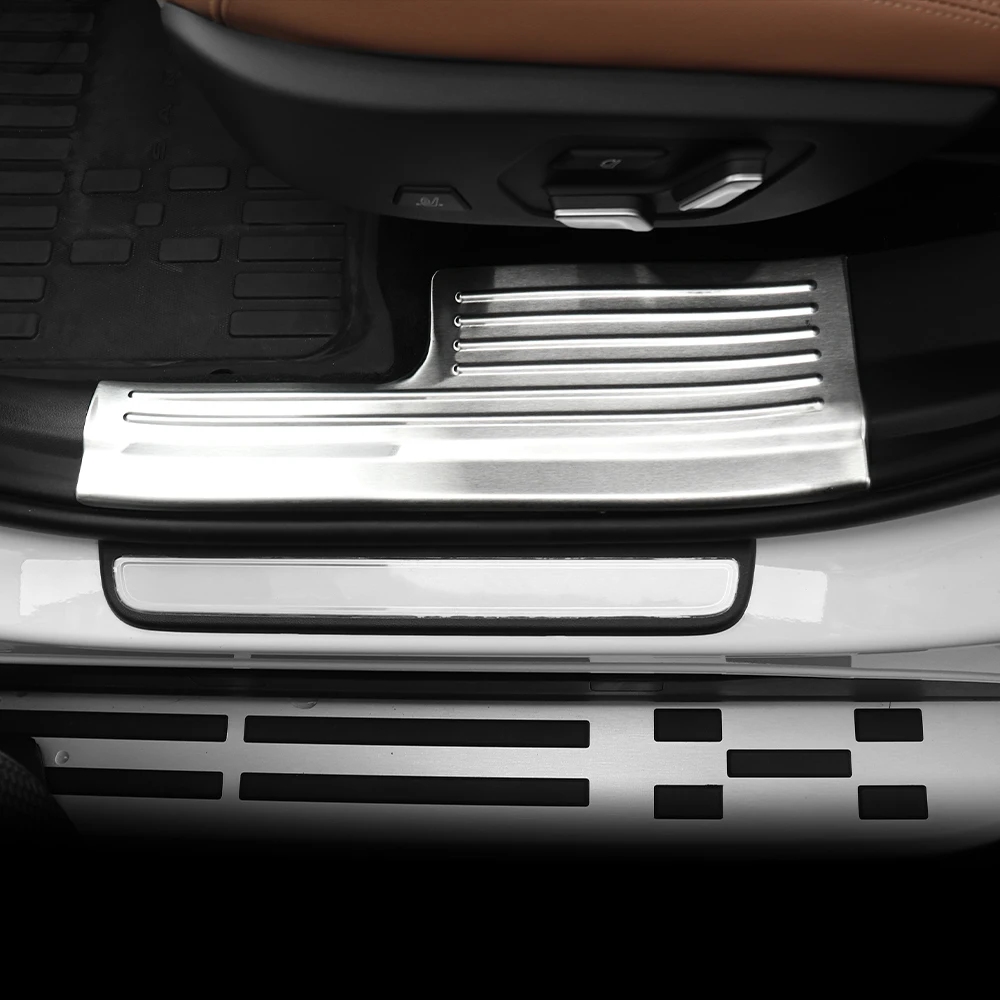 For Hyundai Santa Fe MX5 2024 2025 Stainless Steel Inner Door Sill Scuff Plate Cover Trim Welcome Pedal Threshold