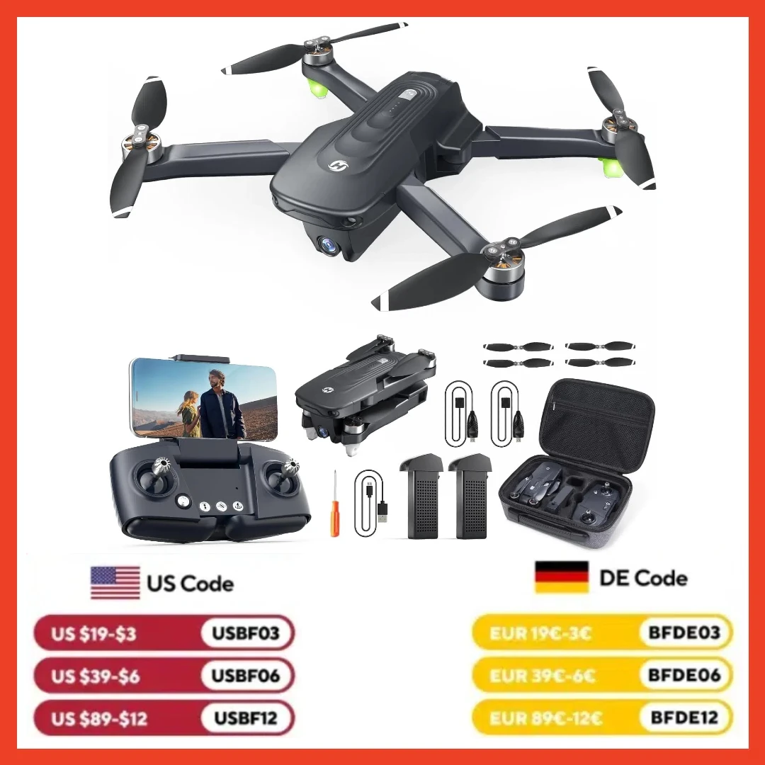 Holy Stone HS360S 4K GPS Drone: 3KM Range, 20min Flight, Foldable, 249g, C0.