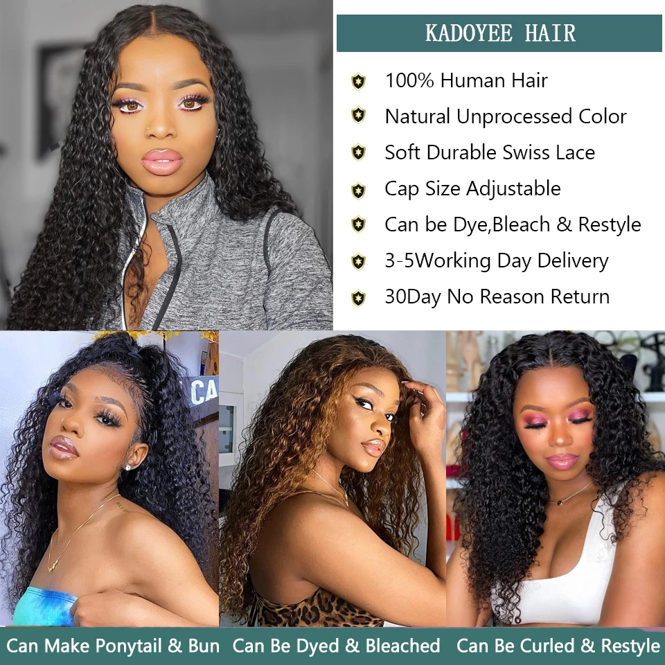 Wig rambut manusia keriting dalam HD 13x4 Wig renda depan dengan rambut bayi untuk wanita Wig keriting Malaysia renda depan rambut Remy hitam alami