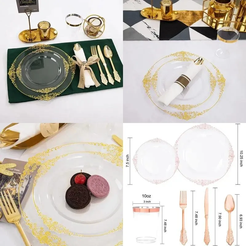 for Customized Children's Wedding Supplies Plate Set Event Party Tableware Set Birthday Party Supplies Set Plate