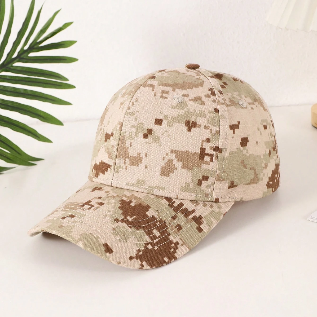 Casquette de baseball camouflage style militaire transfrontalier, casquette pare-soleil à visière réglable, idéale pour la randonnée en jungle