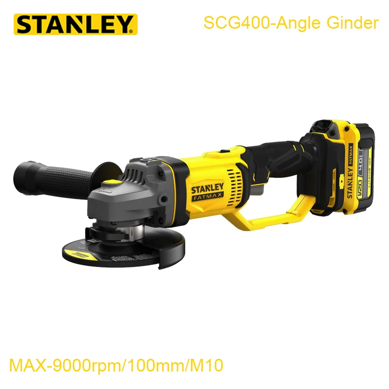 Stanley Angle Grinder SCG400 100mm Brushless Motor Rechargeable Multi-function Polishing Cutting PowerShare 20V Platform Battery