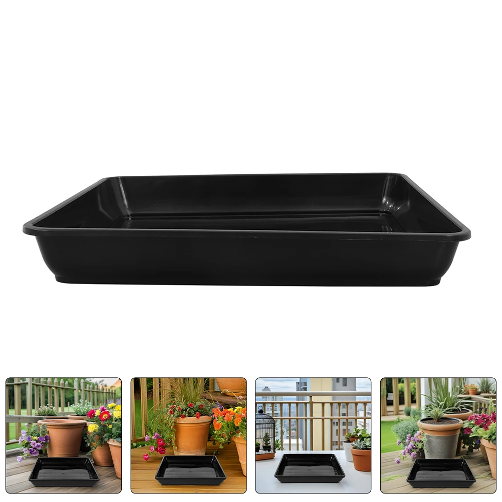 

2pcs Square Flower Pot Trays Thickened Plastic Water Collection Tray For Indoor Outdoor Plants Durable Planter Base Strong Load