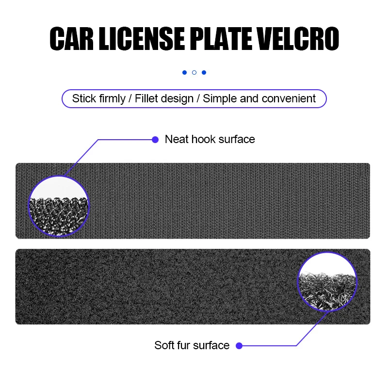 2026 New Unique Frameless License Plate Holder Harmless Polyester Adhesive Number Plate Holder Durable Number Plate Holder