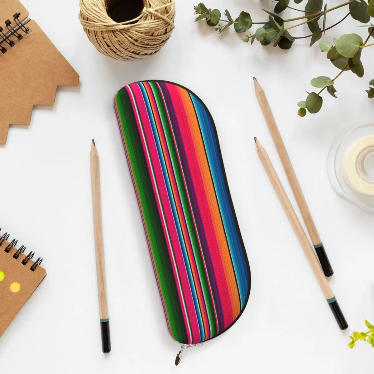 

Мексиканское одеяло, полосатые пеналы Fiesta Serape, держатель для ручек, канцелярские принадлежности, большая вместительная коробка для ручек, сумка для карандашей