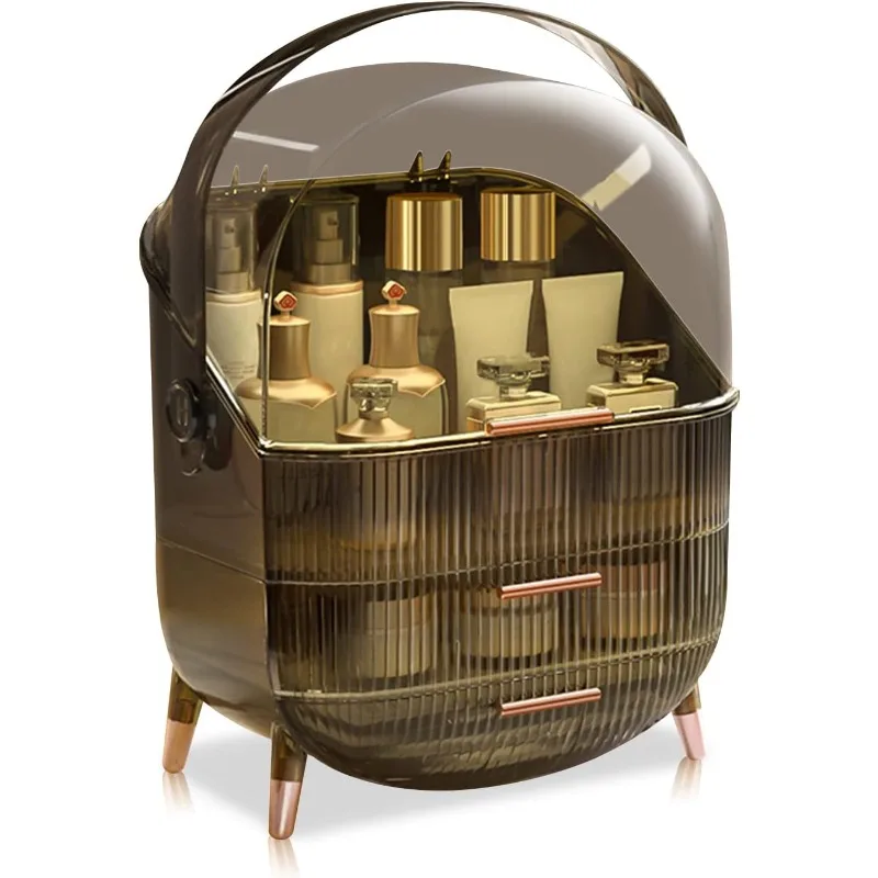 

Портативный многофункциональный чехол для макияжа серии в стиле ретро, пылезащитный ящик для хранения косметики, косметические средства по уходу за кожей, ювелирные изделия