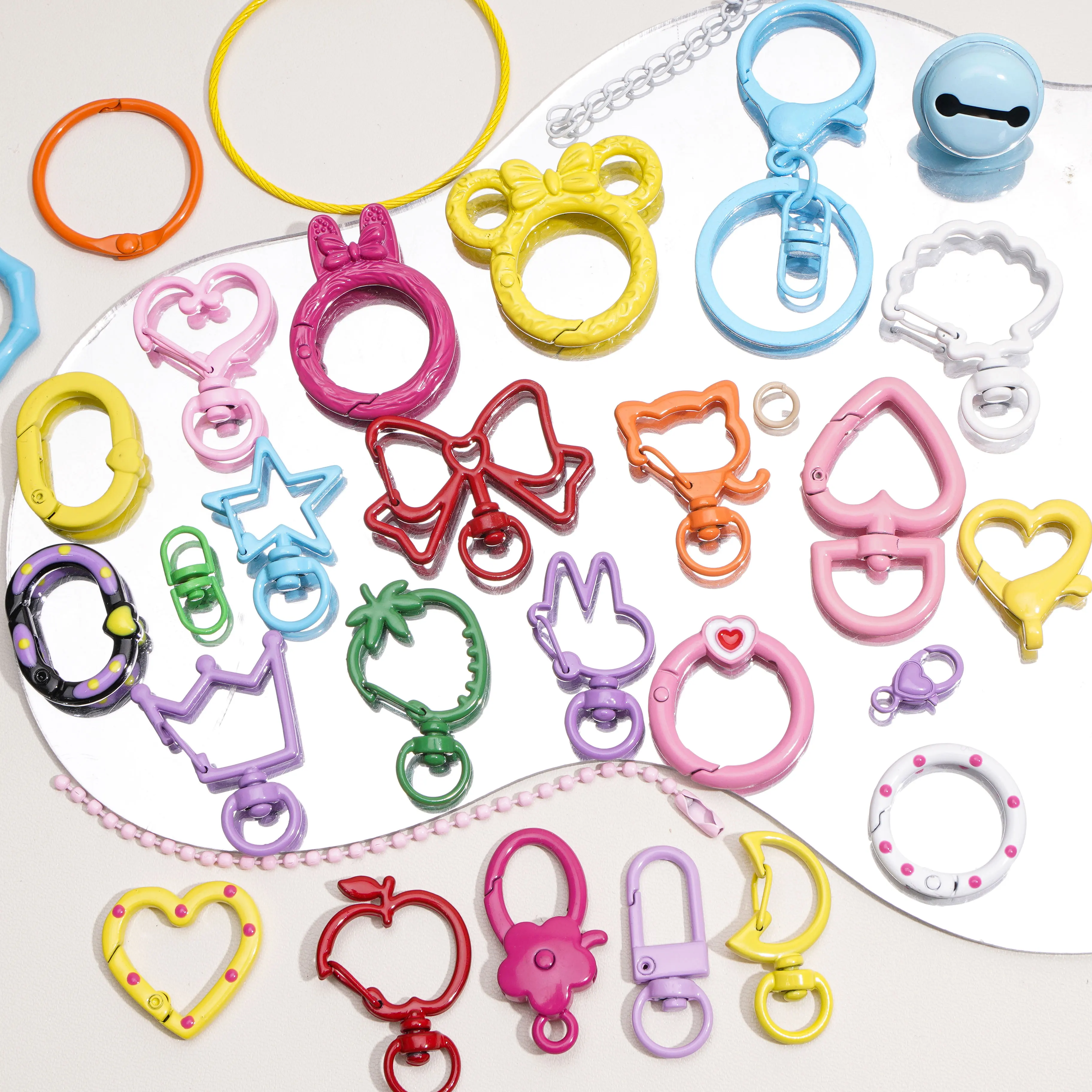 2-100個/ロット ランダムミックスカラー 合金/鉄製 ス - Jewelry Making Jump Rings のレビューと価格