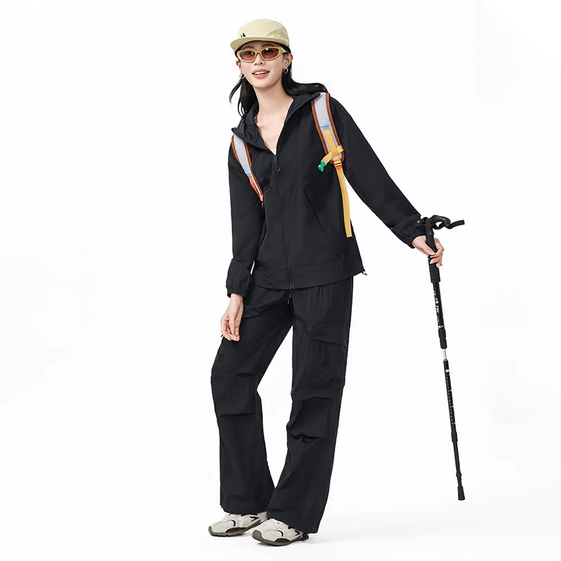 Summer Lightweight Quick Dry Sunscreen Pants Solid Color Full Leg Protection Outdoor Casual Sports Trousers