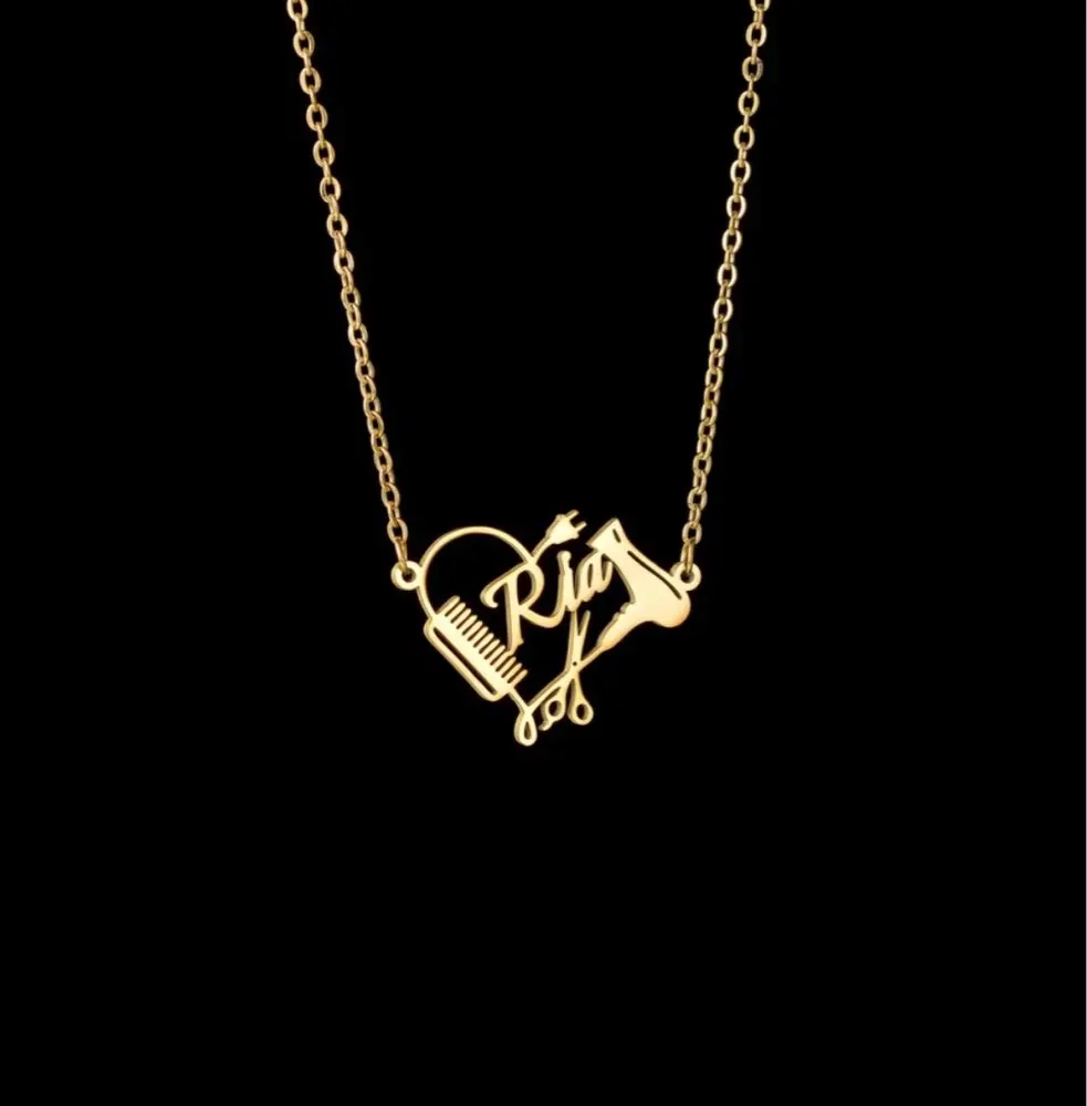 

Ожерелье Lateefah с индивидуальным именем, персонализированное ожерелье из нержавеющей стали на заказ, цепочка на ключицу с номером, женский кулон