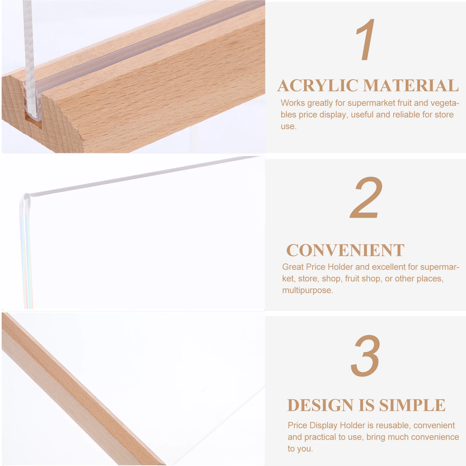

Acrylic Sign Holder 5 91x3 94 Inches Clear Display Stand Store Restaurant Price Frame Brochure Food Professional Reusable