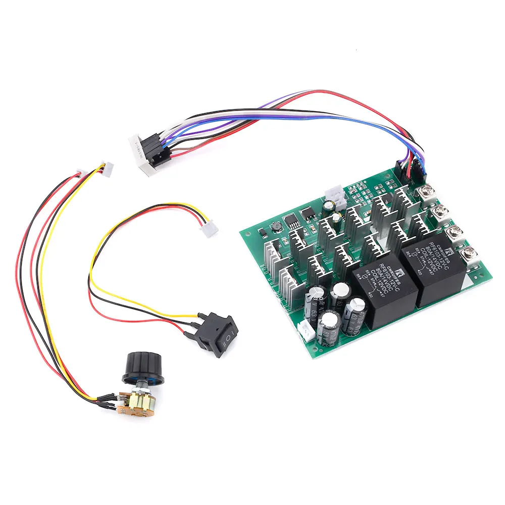 60A 10-55V Digital Display PWM Speed Controller Module Forward Reversal 0~100% Adjustable DC Motor 12V 24V 36V 48V Max 100A