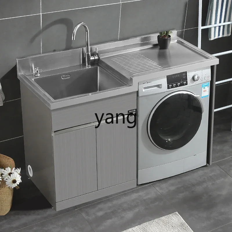 CX stainless steel washing machine cabinet integrated sink washing machine significant other bathroom cabinet