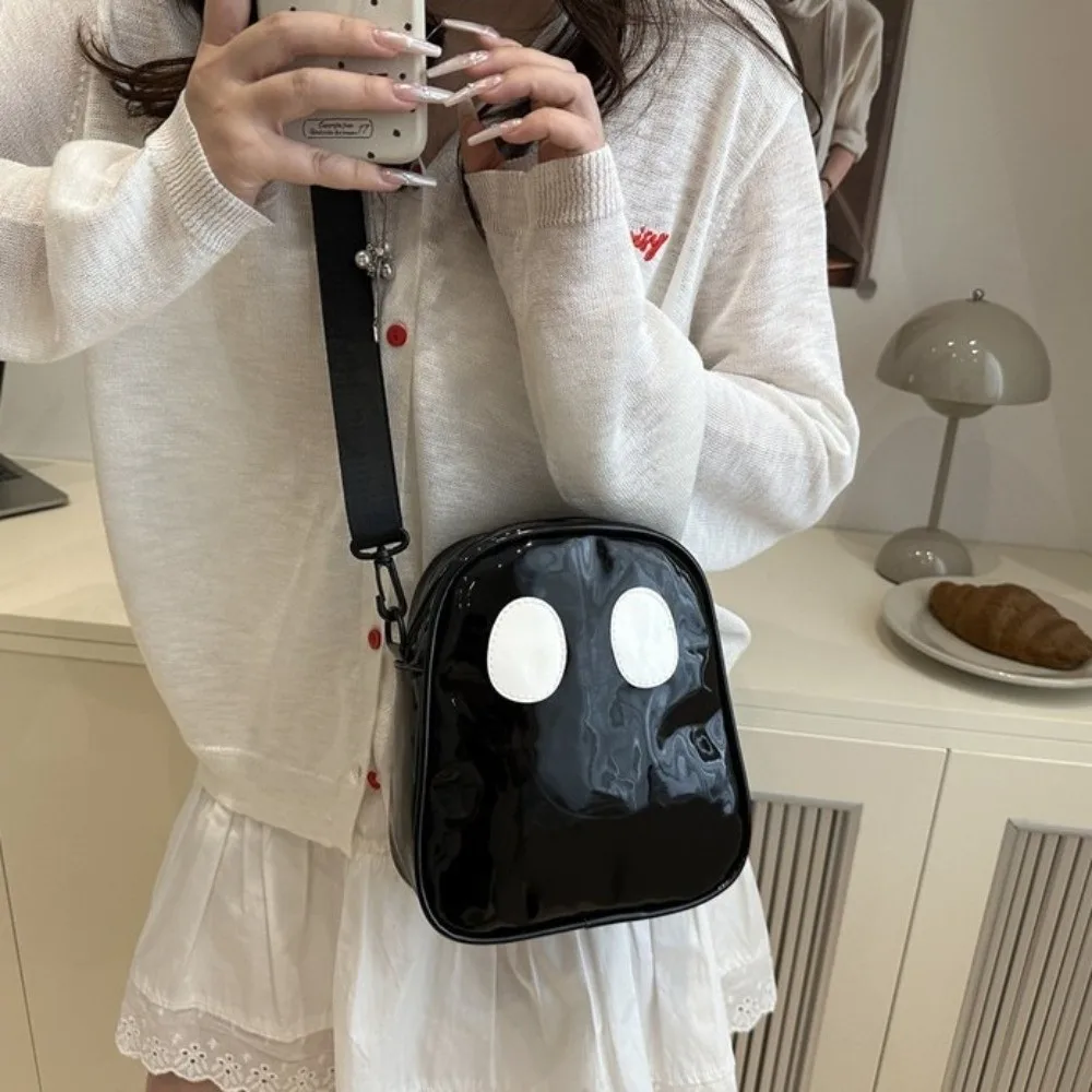 

Adjustable PU Halloween Ghost Bag Waterproof Transparent Clear Shoulder Bag Zipper Large Capacity Crossbody Bag Kids Gifts