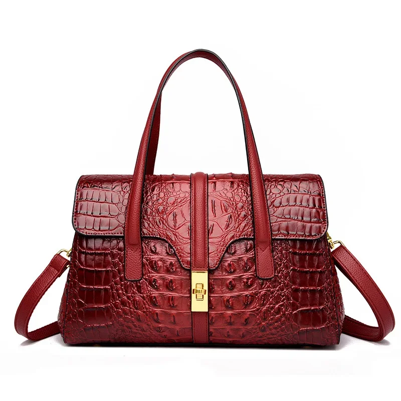 

Hand Bags Ladies 2023 Luxury Flap Handbags and Purses High Quality Crocodile Leather Shoulder Bag Women Crossbody Bag Totes