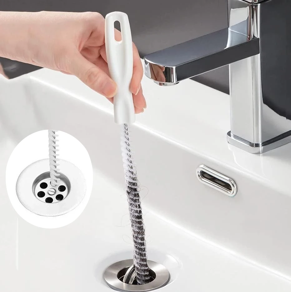 1 قطعة فرشاة تجريف الأنابيب مرنة الحمام الشعر المجاري بالوعة تنظيف فرشاة انحناء للمنزل بالوعة المطبخ الحمام الشعر المجاري