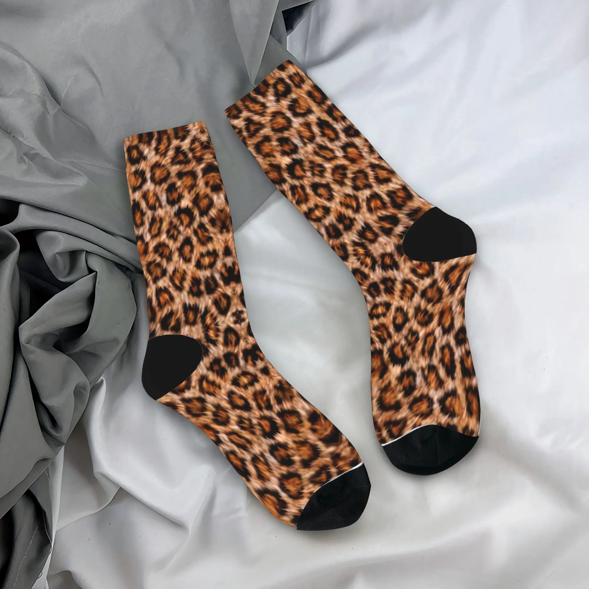 

Men's Socks Leopard Print Stockings Non-Slip Breathable Socks Winter Gothic Pattern Running Sports Socks