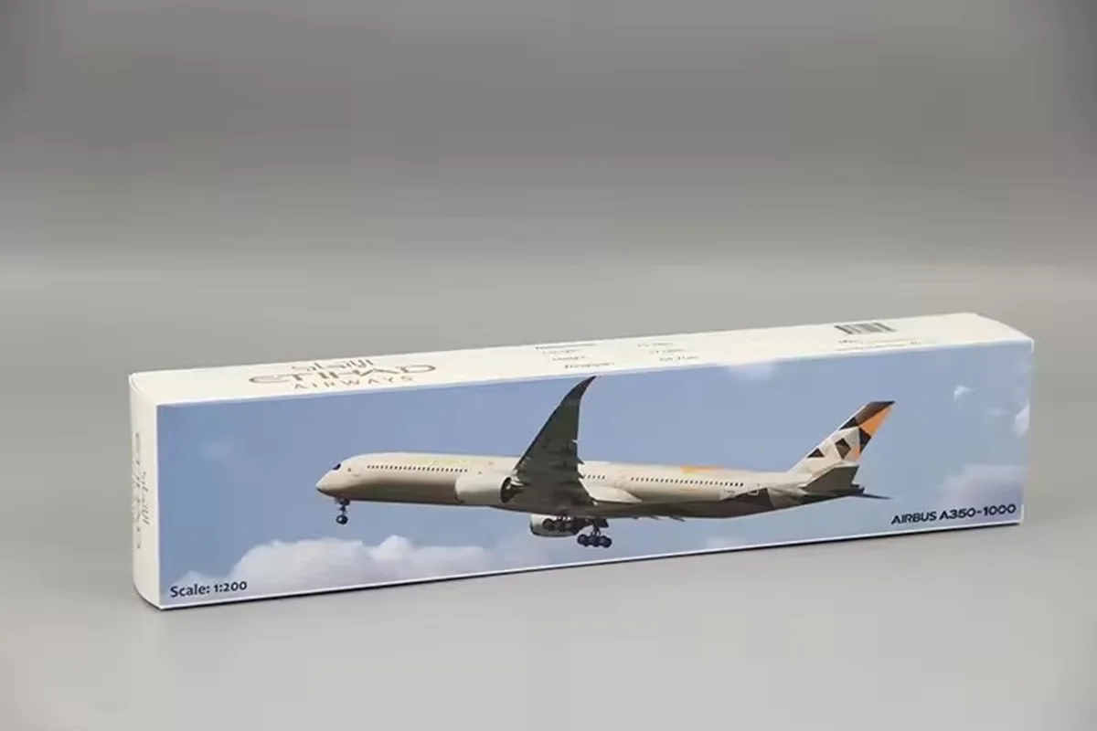 A350-1000 Etihad Airways Escala 1:200 A350 ABS Montagem Com Suporte Modelo de Avião Brinquedo Bloco de Construção Coleção de Presente