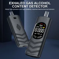 Probador de Alcohol Digital, Detector de Alcohol profesional, alcoholímetro, alcoholímetro de policía, pantalla LCD, prueba de conducción en estado de borracho para el hogar