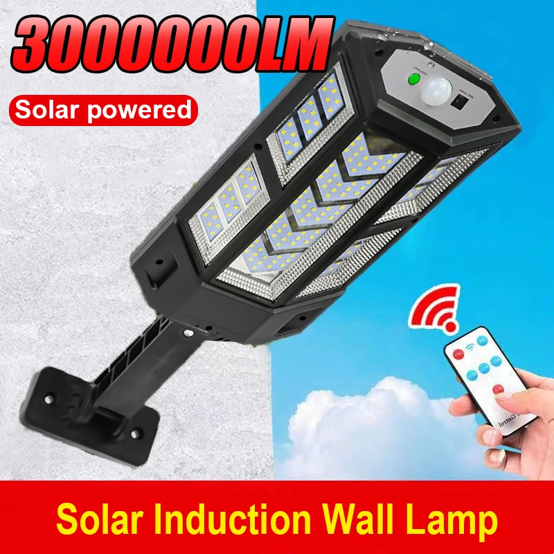 

Most Powerful 3000000LM Solar Lamp With Remote Control Solar LED Outdoor Lighting IP65 Waterproof Garden Solar Lamps For Street