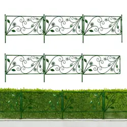 4/6pcs Garden Fence Border Decorative Outdoor Landscape Wire Border Edging Fence Folding Patio Flower Bed Fencing Barrier