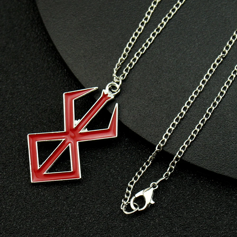 HOT Anime Berserk Symbol Logo Halskette Trendige Mode Guts Schwert Logo Anhänger Cosplay Schmuck Dekoration Halskette Requisiten Geschenke – Detail 3