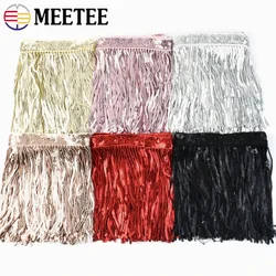 1/2Yards Meetee 14cm Colorful Sequins Tassel Fringe Lace Trim Ribbon DIY Handmade Dance Performance Clothing Sewing Accessories