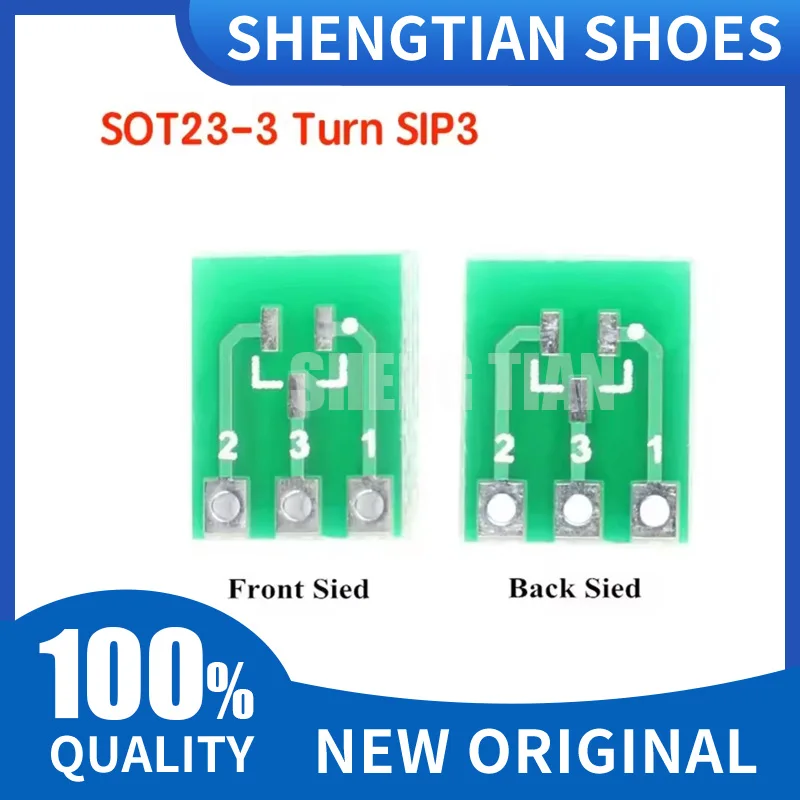 10/20/50pcs SOT23 SOT23-3 Turn SIP3 Double-Side SMD Turn To DIP SIP IC Socket PCB Board SIP3 Adapter Converter Plate SOT Diy Kit