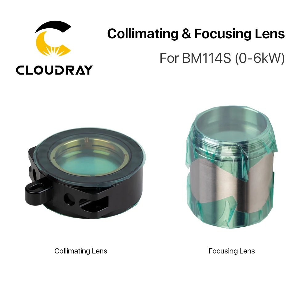 Imagem -05 - Cloudray Bm114s Colimating & Lente de Focagem D37 F100 & D38.1 F200 mm com Suporte de Lente para Raytools Cabeça de Corte a Laser Bm114s