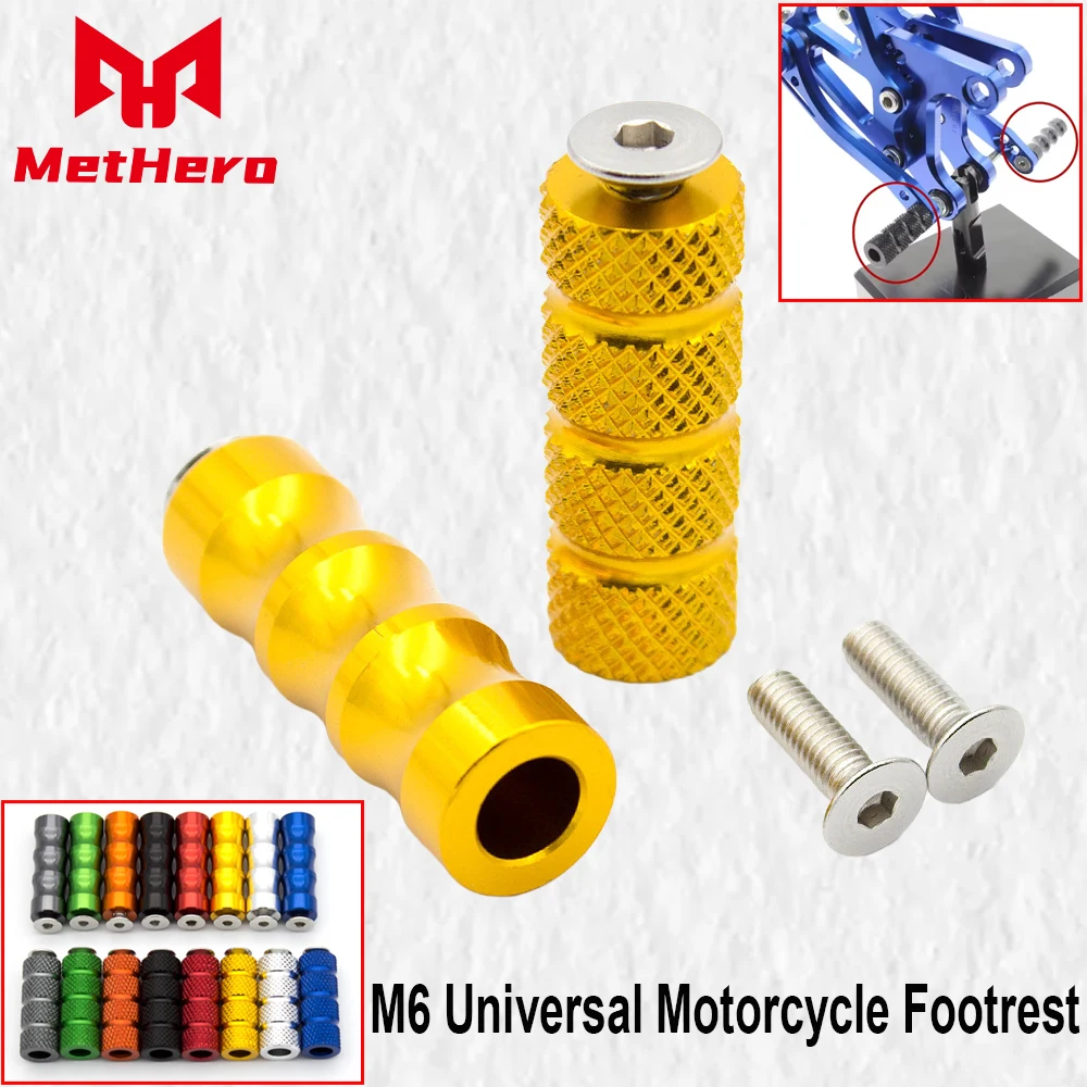 

For Yamaha/Honda/Suzuki/Ducati/Kawasaki/Aprilia M6 Universal Moto Footrest Aluminum CNC Pedal Rearset Rest Foot Shift Peg Pedal