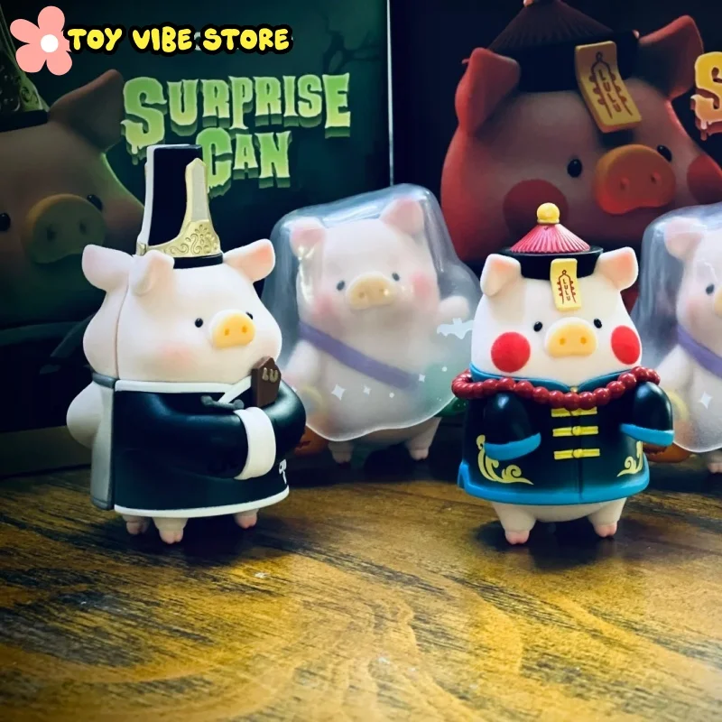 جديد حقيقي لولو الخنزير الكسول أبيض وأسود سلسلة العلود صندوق أعمى سطح المكتب زخرفة تحصيل هدية نموذج هدية #1