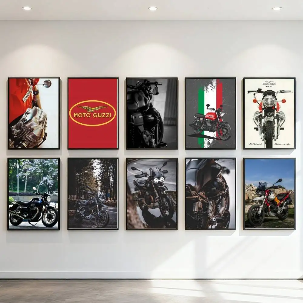 Italian retro 100 years moto G-Guzzi Poster Art Print Anime Style Home Decor Ideal Gift Perfect Room Decor
