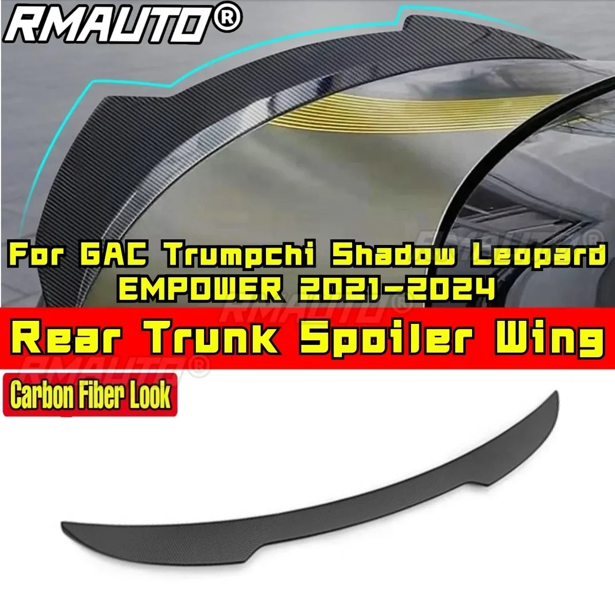 

For GAC Trumpchi Rear Trunk Spoiler Wing Rear Roof Spoiler Shadow Leopard EMPOW 2021-2024 Body Kit Car Accessories