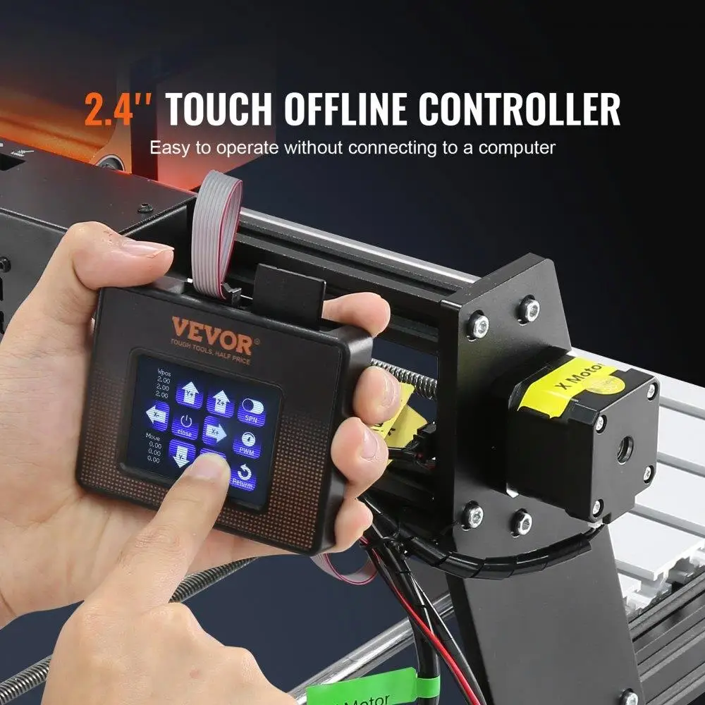 CNC Router Machine 60W 3 Axis GRBL Control for wood Engraving Carving Milling Machine Kit Working Area 300x200x60mm 1200RPM for