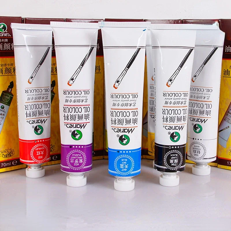 

50ml/170ml Single Oil Paint Aluminum Tube For Students Painting Creation And Sketching Special Color Art Supplies