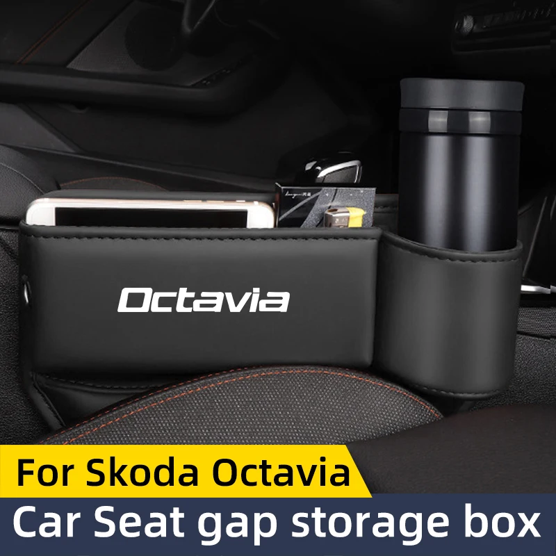 

For Skoda Octavia 2 3 MK1 MK3 Tour Seat Clip Gap Storage Box Car Central Control Leak Proof Gap Crevice Storage Bag