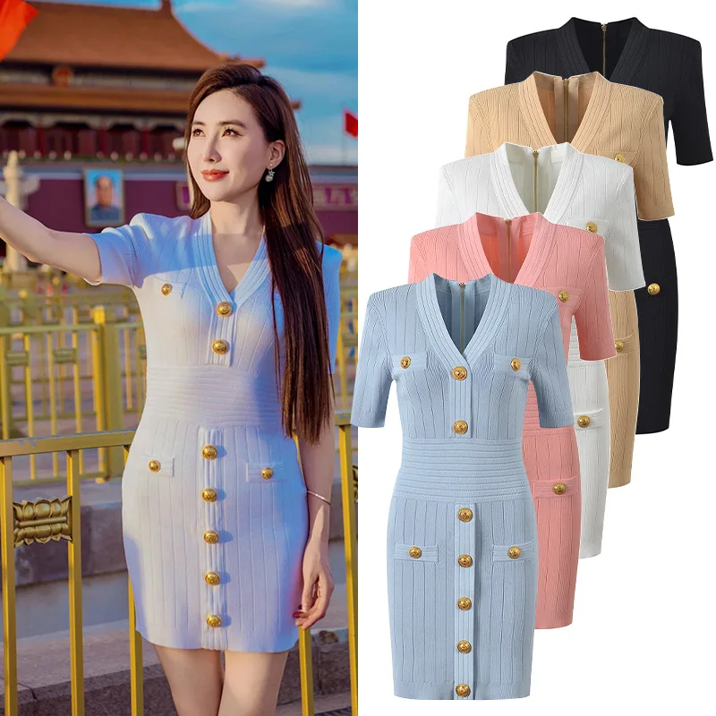 

Весна Лето Ele Slim Fit Metal Bule V Ne ort Sve Dr Высокая талия Другой материал 00% Другое Sle Другое