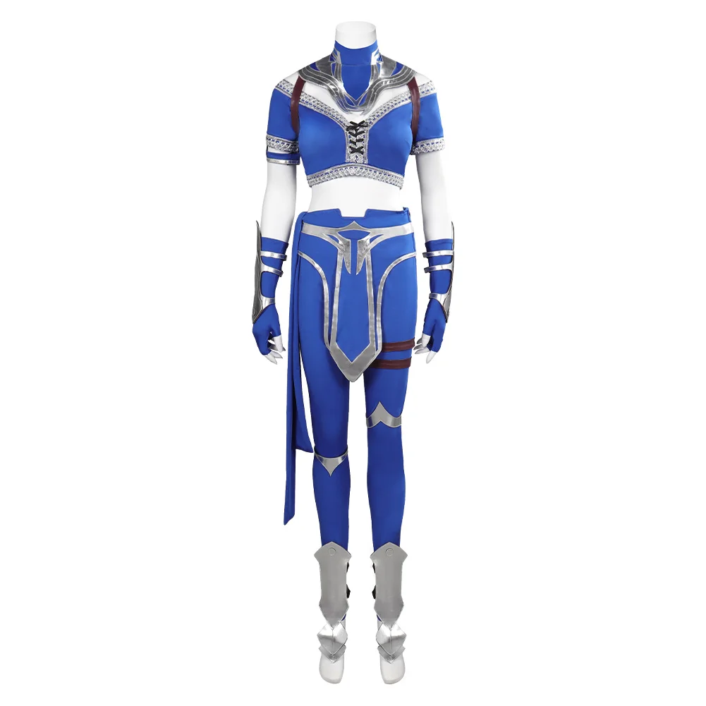 Kitana Fighter Cosplay Costume Mortal Cos Kombat Role Playing Outfits For Adult Women Girls Halloween Carnival Party Suit