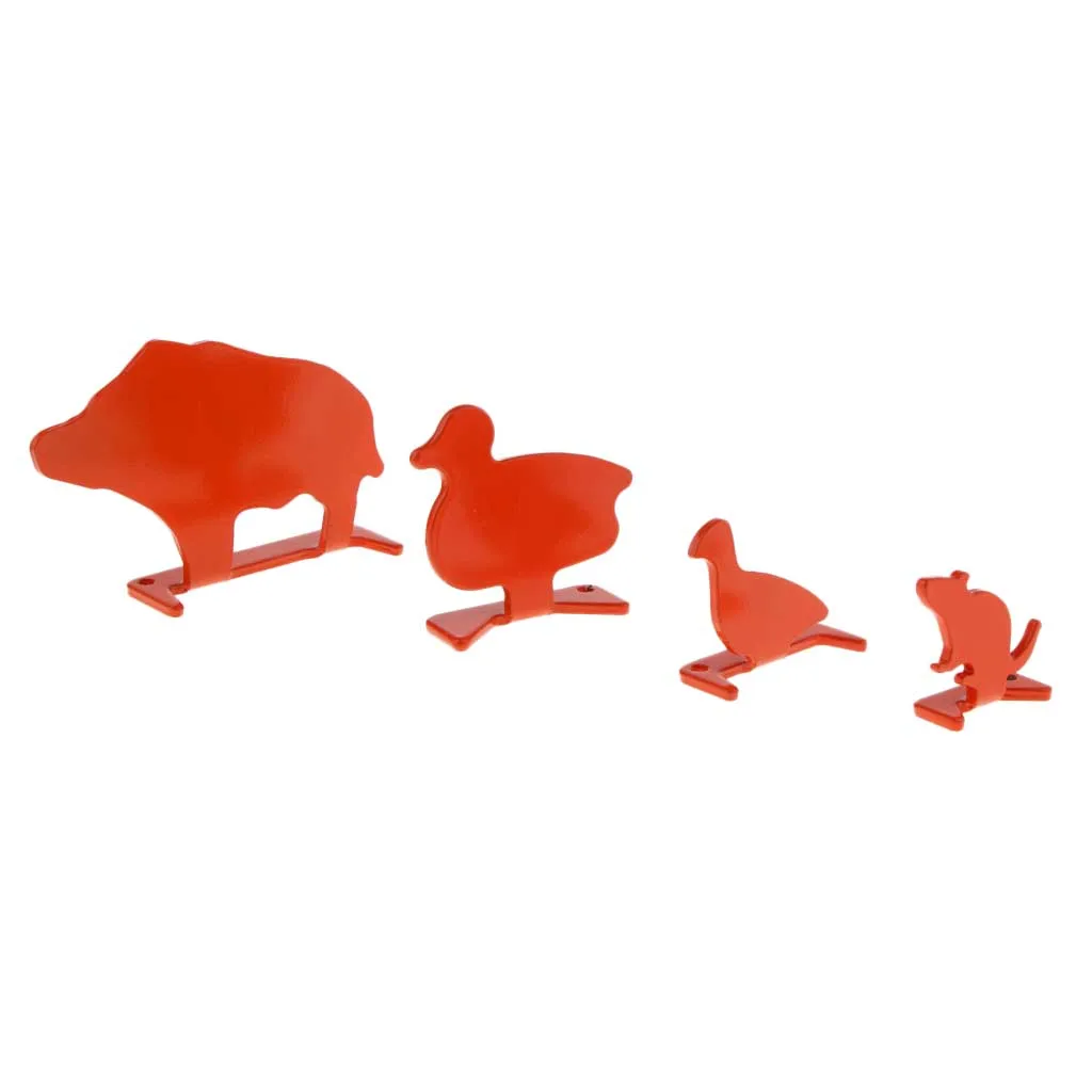 Mini Plinking Target Pack Animal Silhouette Carbon Steel Durable Shooting Practice for Hunters and Range Sessions