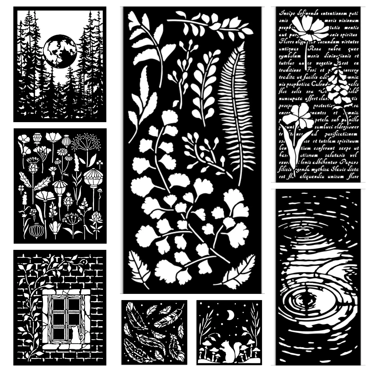 

2026 New Feather Country Window Herbarium Moon Forest Stencil Metal Cutting Dies DIY Scrapbooking Diary Greeting Card Decor mold