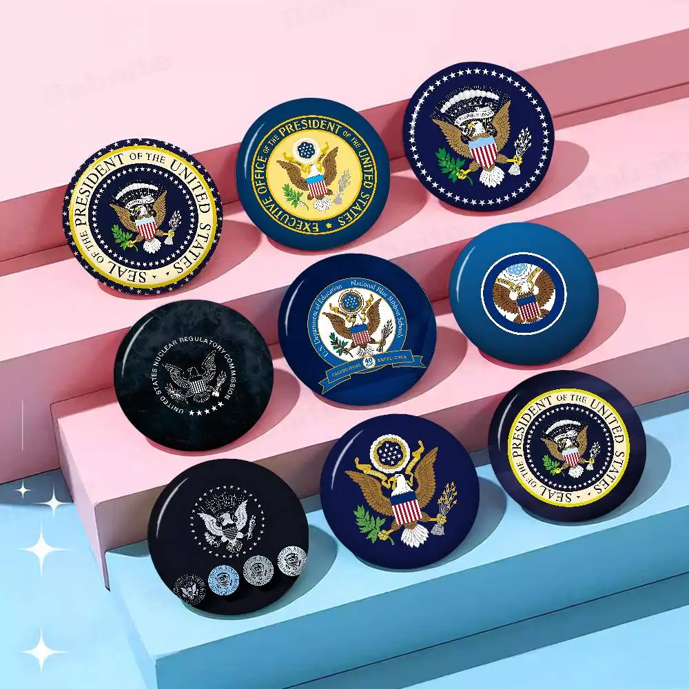S-Seal of The P-President 58mm Cute Anime Figure Icon Badge Handmade Tinplate Brooch for Backpack Clothes Chest Ornament Gifts