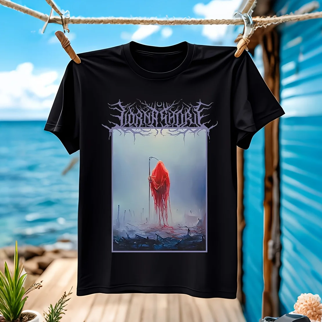 

Мужская футболка с круглым вырезом для взрослых и винтажным принтом Lorna Shore, 100% хлопок, повседневная, дышащая, удобная, для занятий спортом, доступна в вар