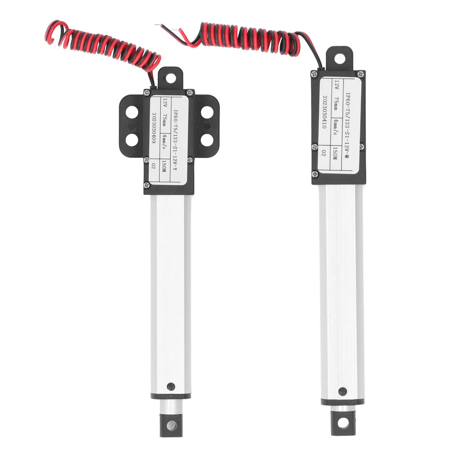 

Электрический линейный привод 150N, мультиэлектрический мини-привод движения, ход 75 мм, ход 12 В, ход 75 мм, линейный привод