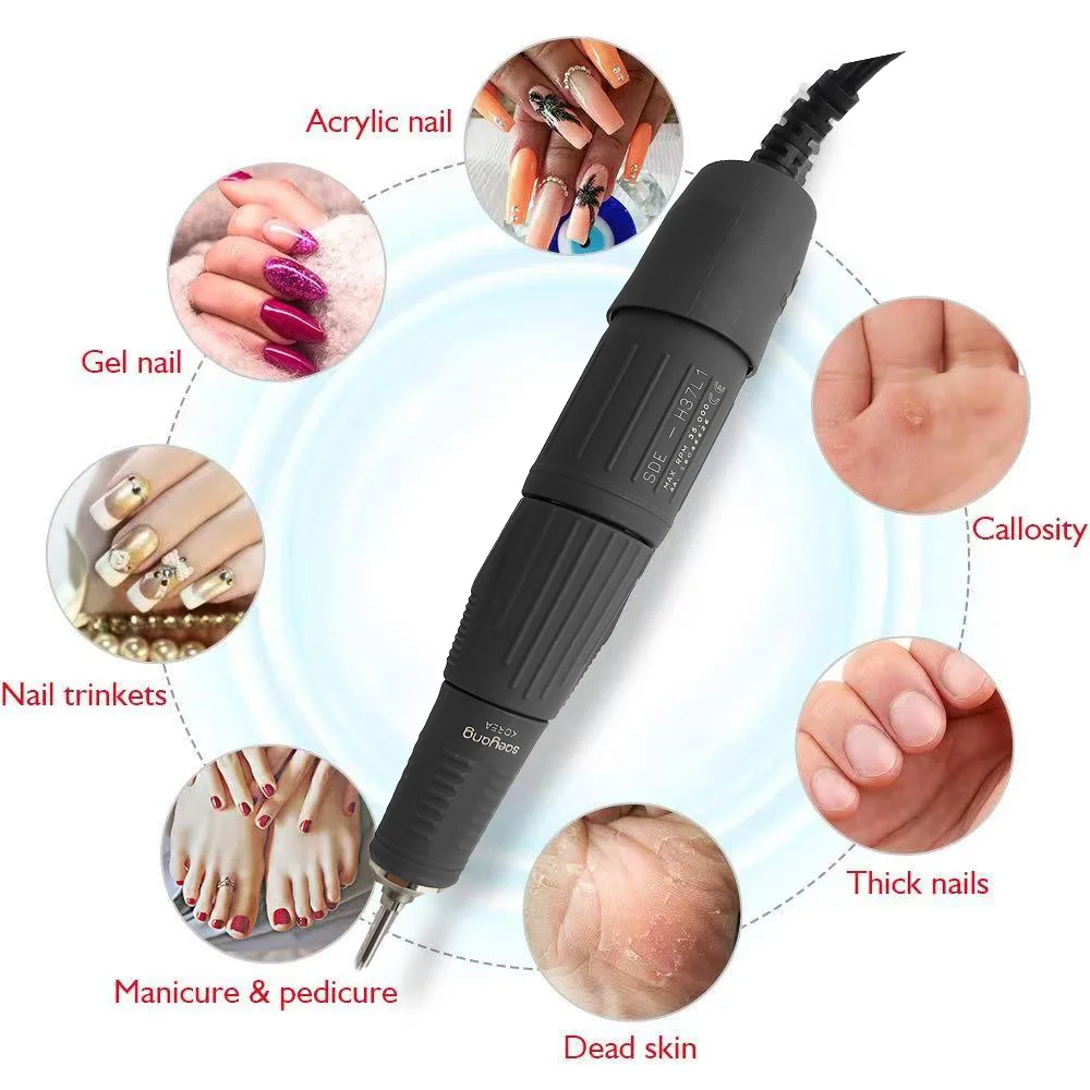 Drill Pen H37L1 35000 rpm Handle For Marathon STRONG 210 control box Electric Manicure machine Nails Drill handpiece Nail Tool