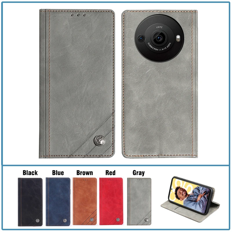 Funda de cuero tipo libro para Sharp Aquos R8 R8s, funda para Sharp Aquos R8 R8s Pro, cartera para teléfono, funda con soporte, coque, etui, bolsas.
