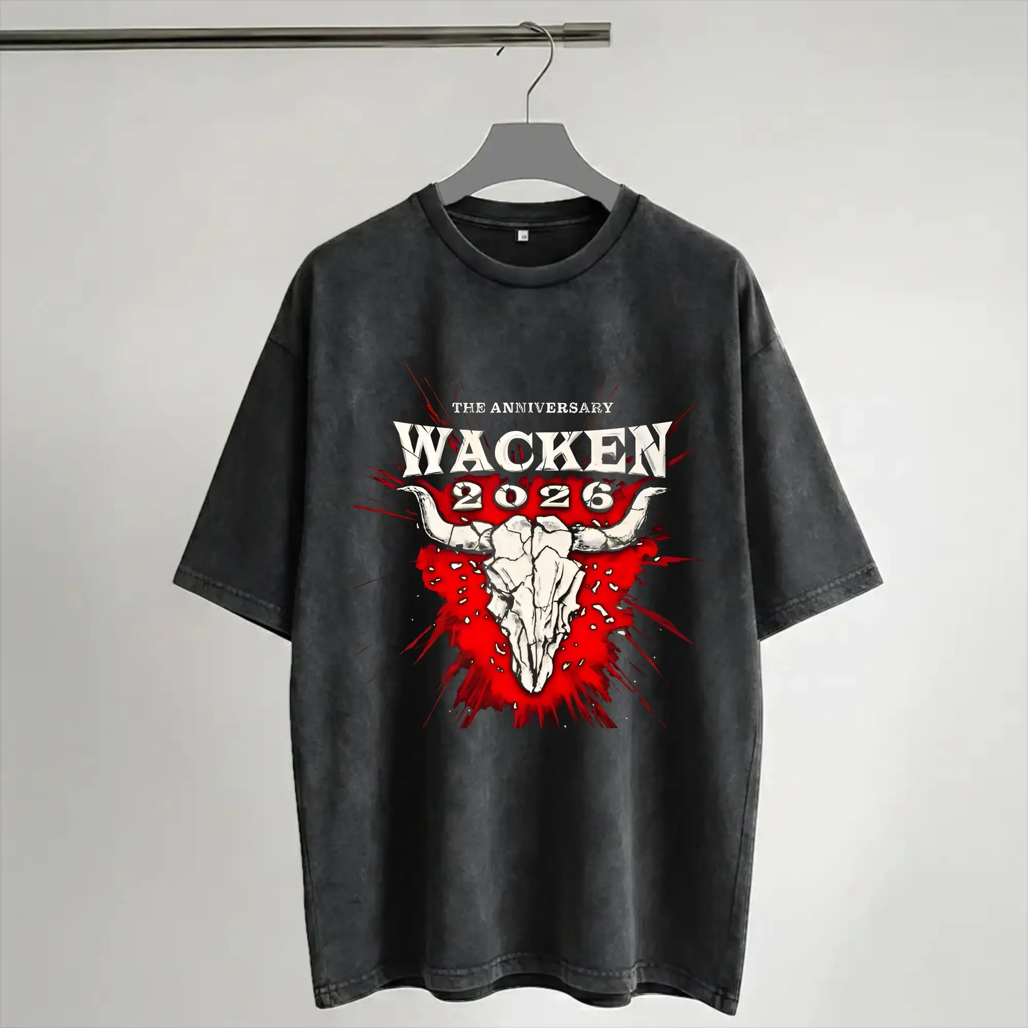 2026 German Open Air rock Festival  T Shirts Hip Hop Washed Cotton Oversize T-Shirts  Novelty Men Women Streetwear
