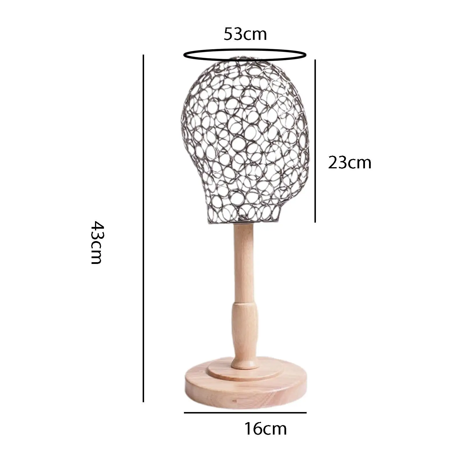 Подставка для головы манекена для шляп, держатель для головы парика, демонстрационная стойка с деревянной подставкой для косметологии, парикмахерский подвесной держатель для наушников