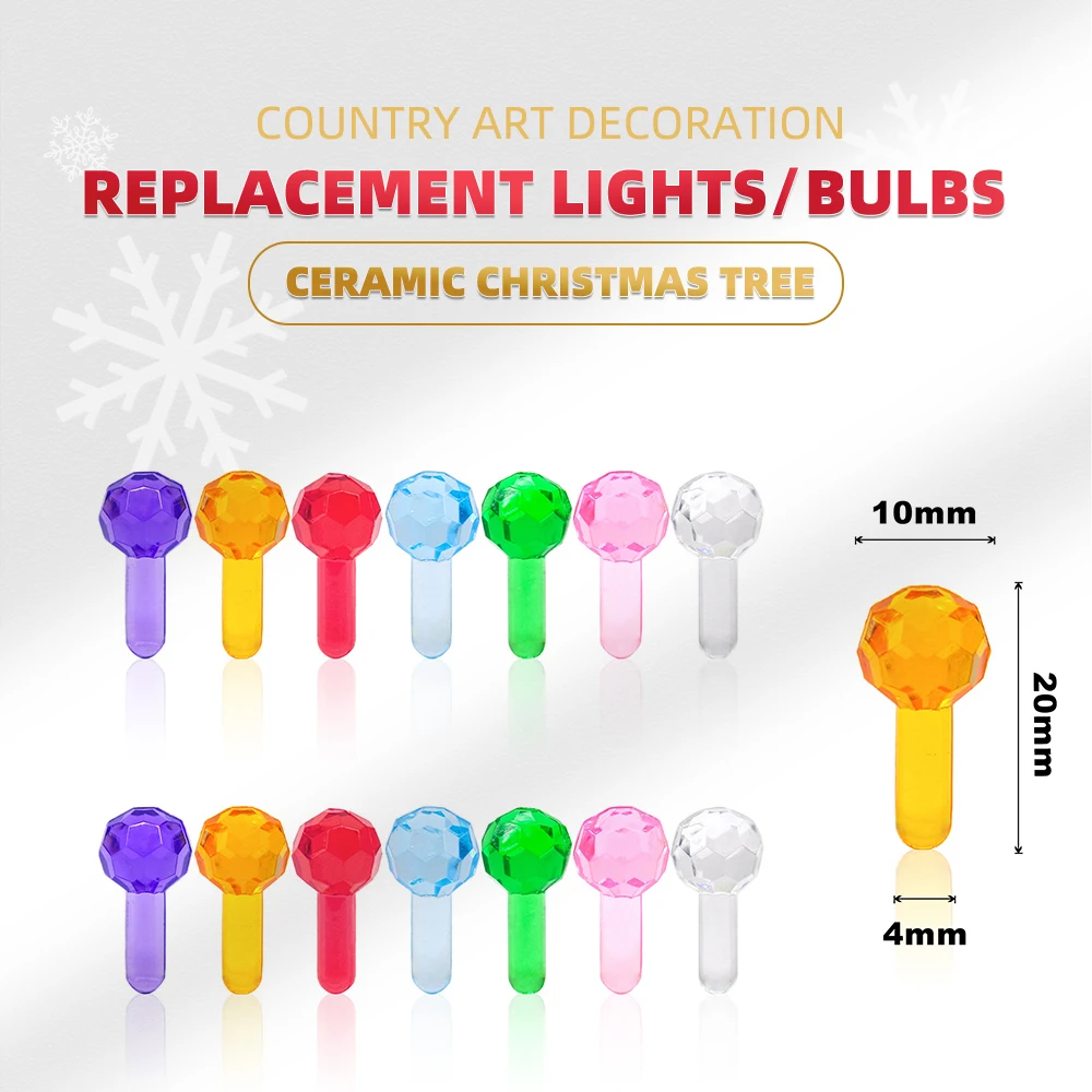 100pcs Ceramic Christmas Tree Globe Light Replacement Light Beads Medium Multi Color Light Accessories  Home Party Decor Navidad