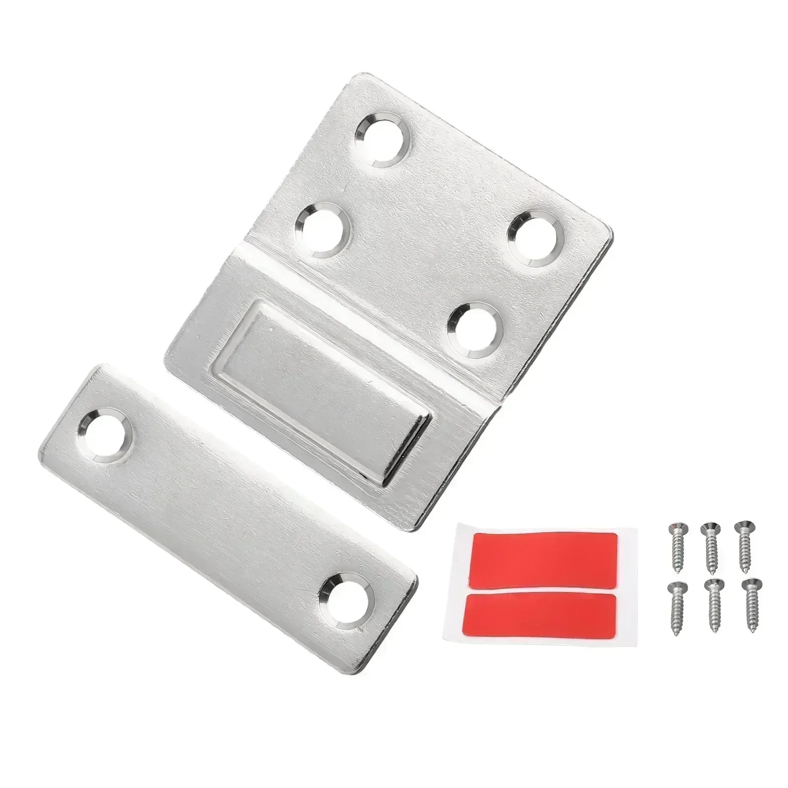 

Ультратонкая пряжка для двери шкафа из нержавеющей стали, сильная магнитная защелка, дизайн Z-образной формы, установка не требуется ударом